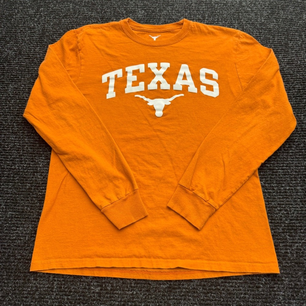 We Are Texas Longhorns Long Sleeve T-Shirt Mens Medium Burnt Orange Cotton Tee